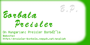 borbala preisler business card
